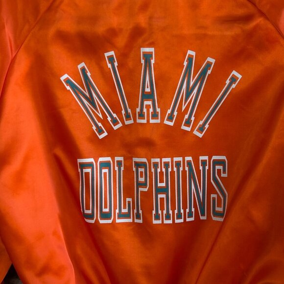 Chalkline Super Bowl XIX 1985 Miami Dolphins Satin Orange Jacket Size 18/20 - Picture 7 of 11